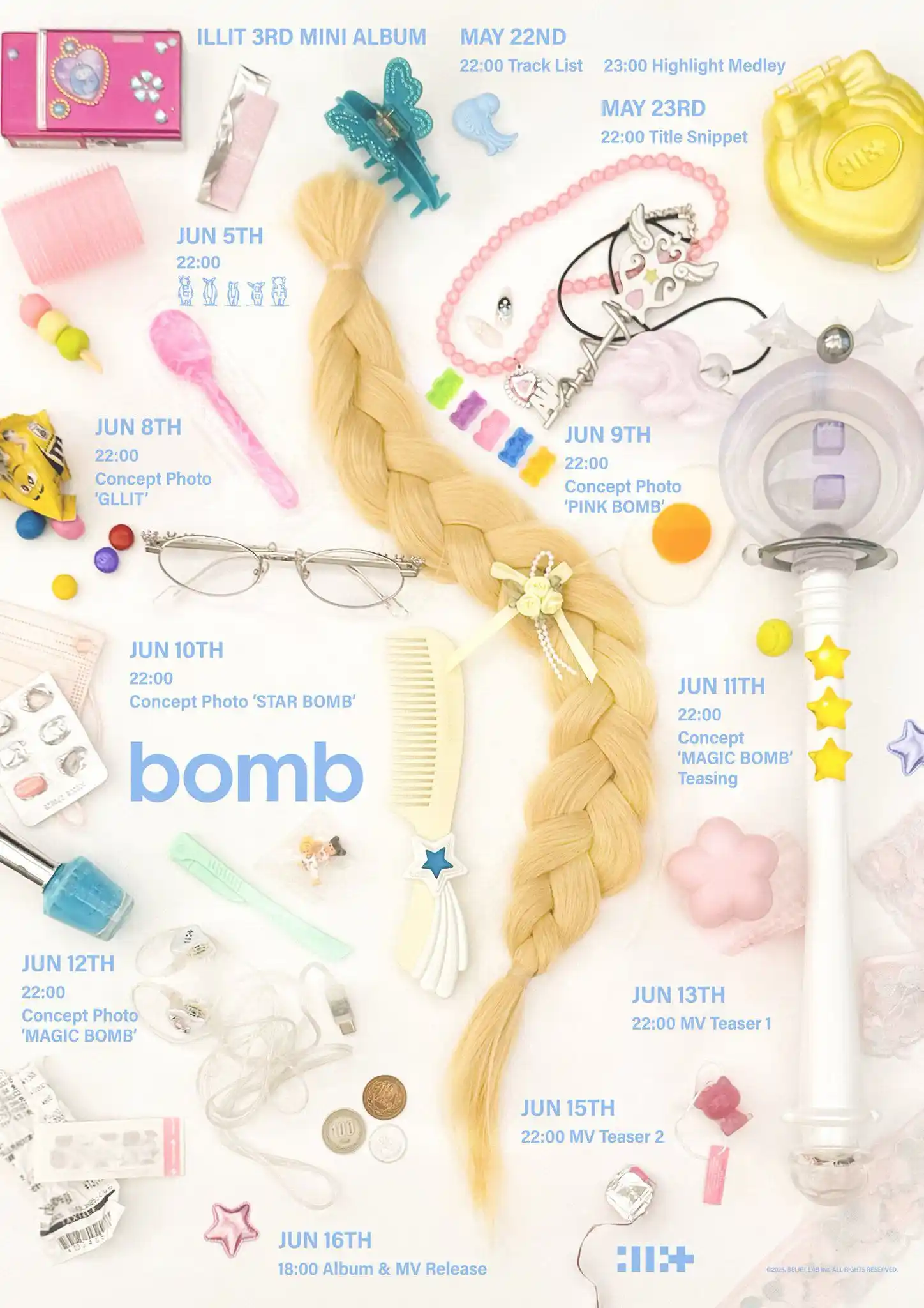 Image from ILLIT  ིྀ GLLIT: *⚝ ✦ [ 🩵 | 12.06.25] ✦ ⚝*                *`BOMB`*  - *૮₍ ˃ ⤙ ˂ ₎ა┆⚝ �...