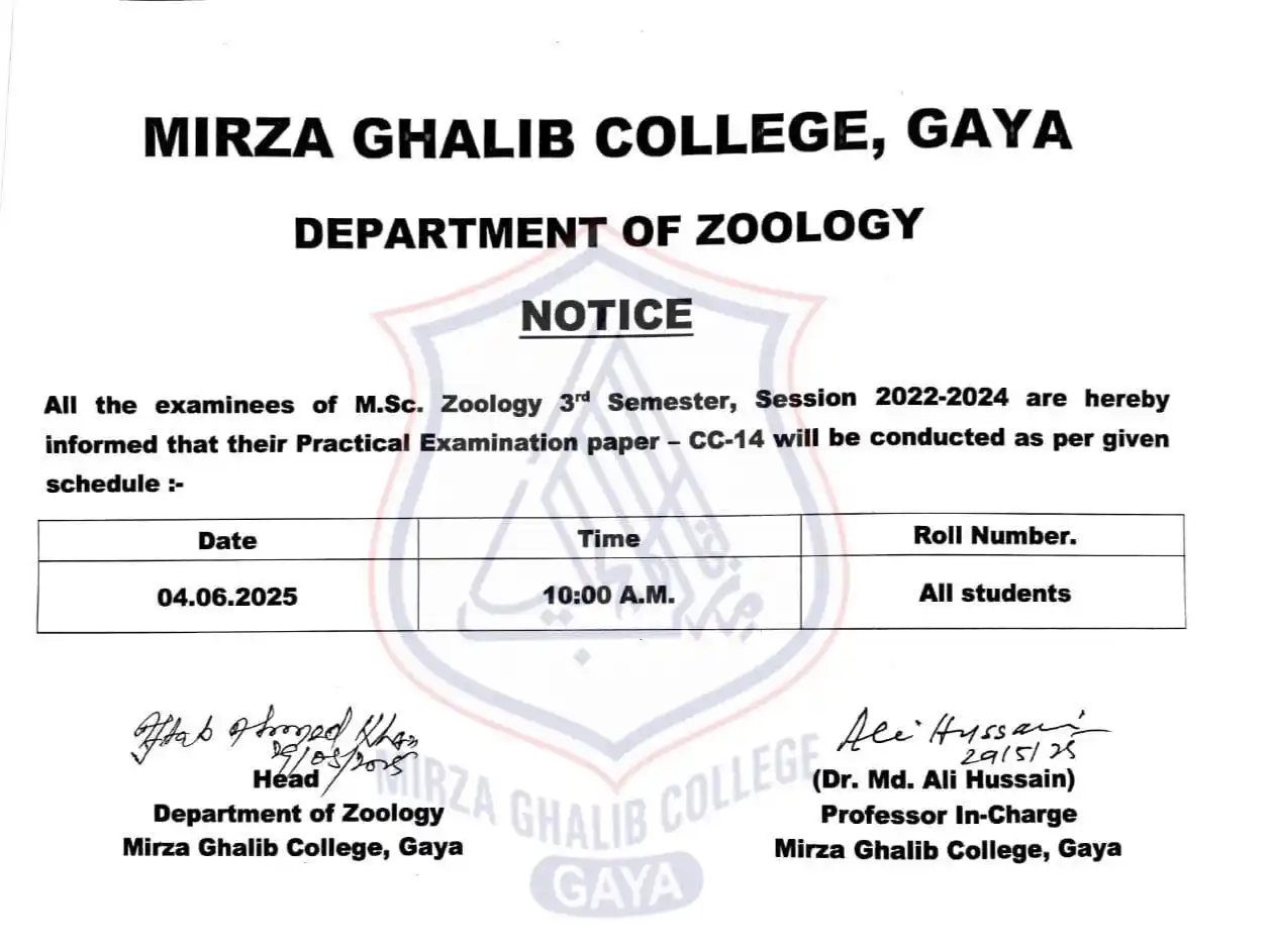 Mirza Ghalib College Info post
