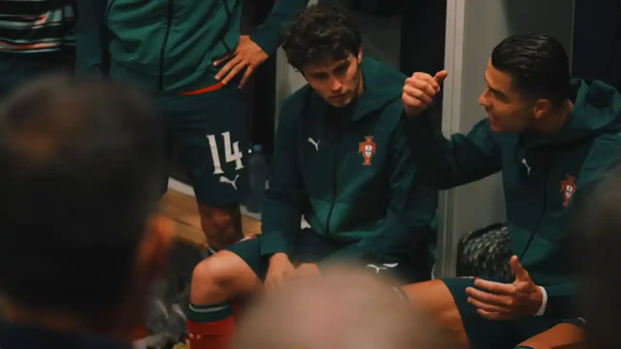 Image from Record_Benfica: Das palavras de Ronaldo no balneário à 'confidência' de Diogo Costa a ...