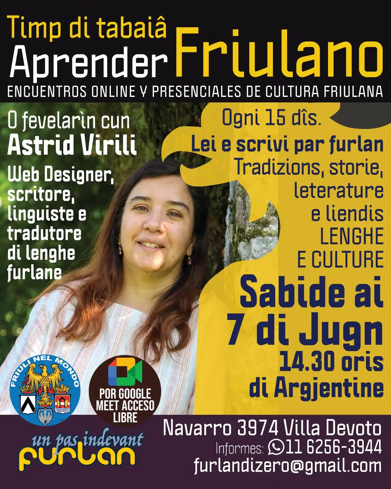 Image from Furlans di fûr, furlans di cûr: Este sábado 7 de junio a las 14.30 hs. (de Argentina) en el espacio "T...