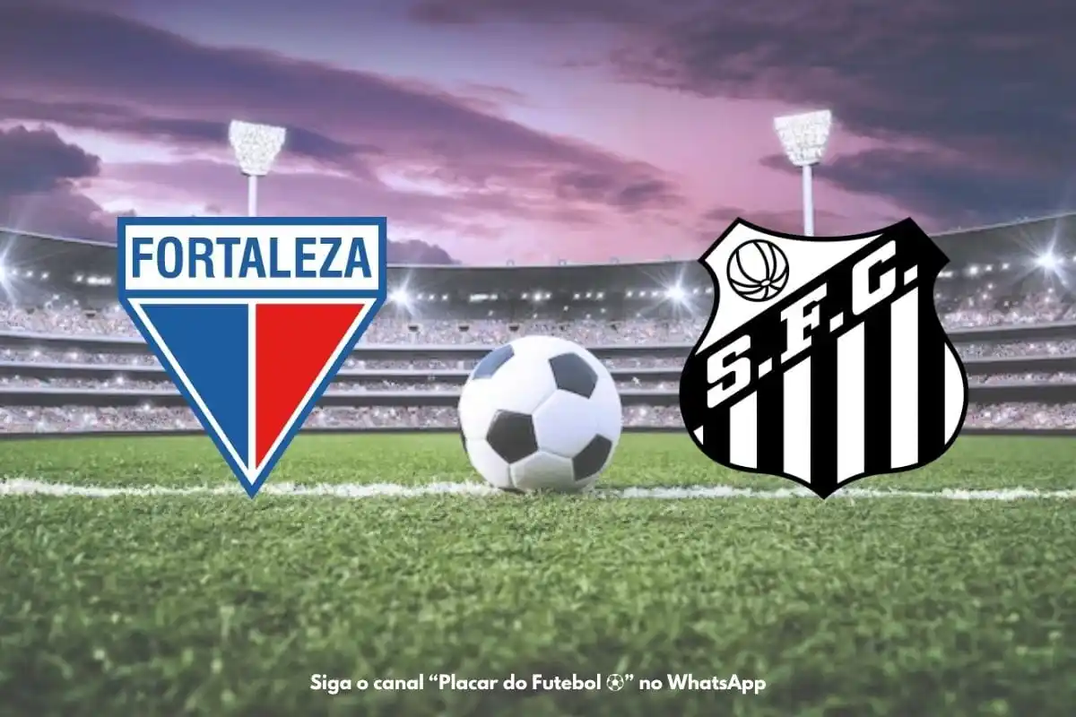 Image from Placar do Futebol ⚽: ⚽ Fortaleza x Santos 🏆 Brasileirão 🎲 12ª rodada ⏰ 19h30 🏟️ Arena Ca...