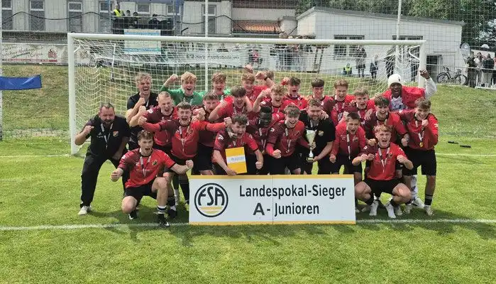 Image from VfB Germania Halberstadt e.V.: Fußball Nachwuchs: ... A1 gewinnt FSA-Landes-Pokal Historisches ist he...