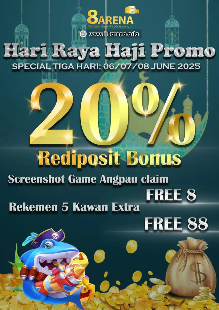 Image from 8Arena 918kiss mega888 pussy888: 🕌 Haji Promo Khas! 🎉 📅 Sah dari Jumaat hingga Ahad (3 hari sahaja!...