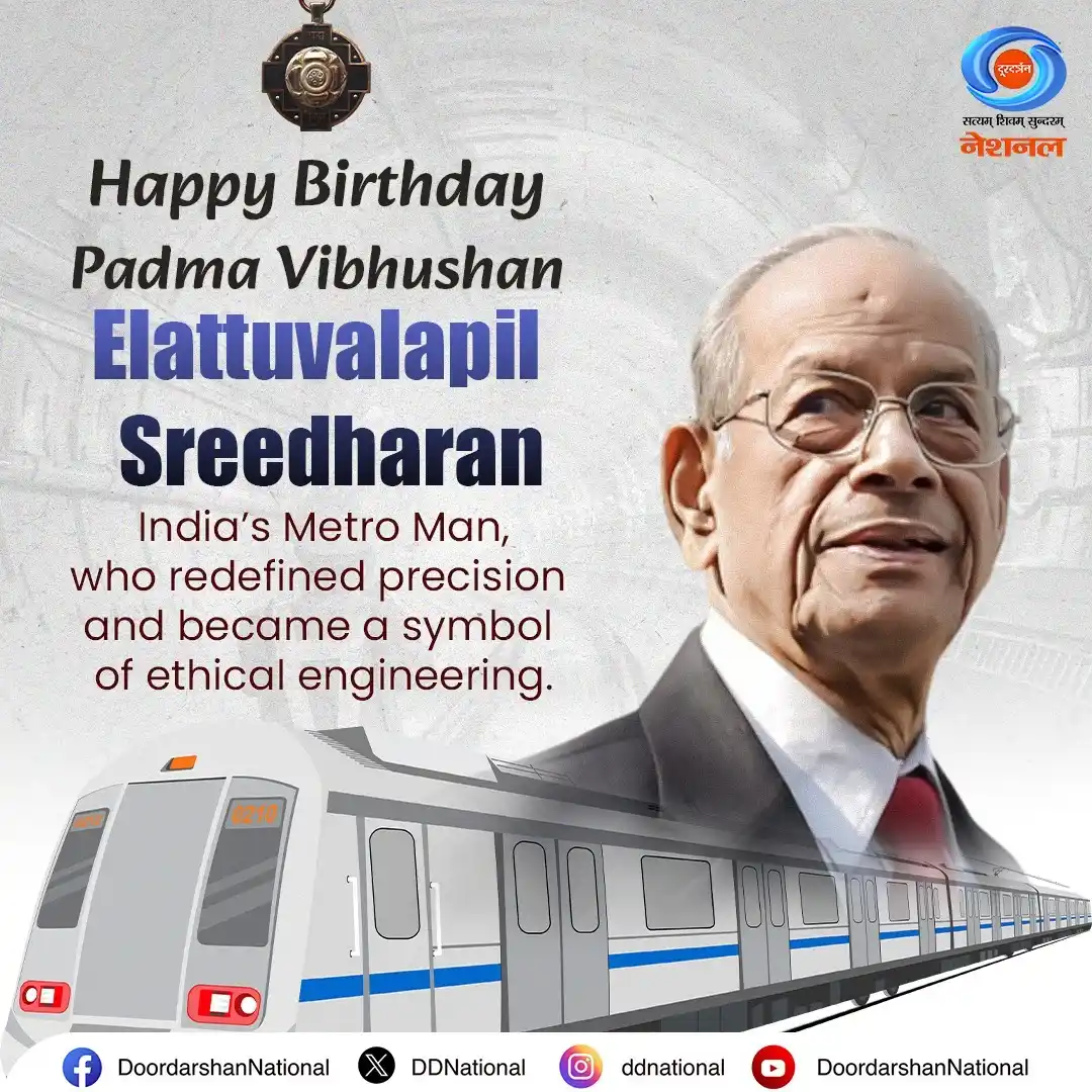 Image from DD National: India’s Metro Man: A Journey of Discipline, Dedication and Direction ...