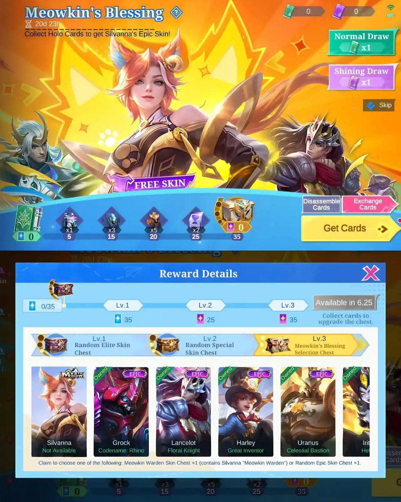 Image from www.synnmlbb.com | Synn Store - Mobile Legends Promo, Leaks, Advance Server, Events & Updates: Meowkin's Blessing Now Available -Collect holo cards to get Silvanna's...