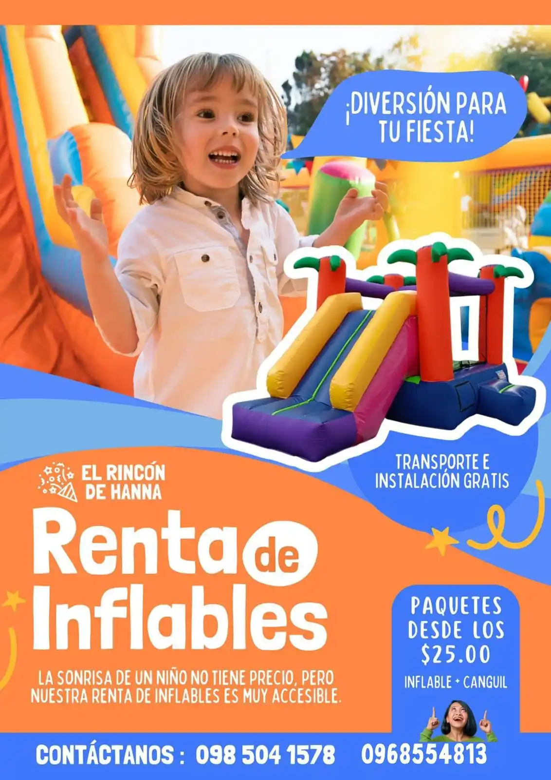 Image from La Primicia De Manta: 🅿️¡🎉🎈 *La fiesta perfecta comienza en El Rincón de Hanna!* 🎈🎉 Haz...