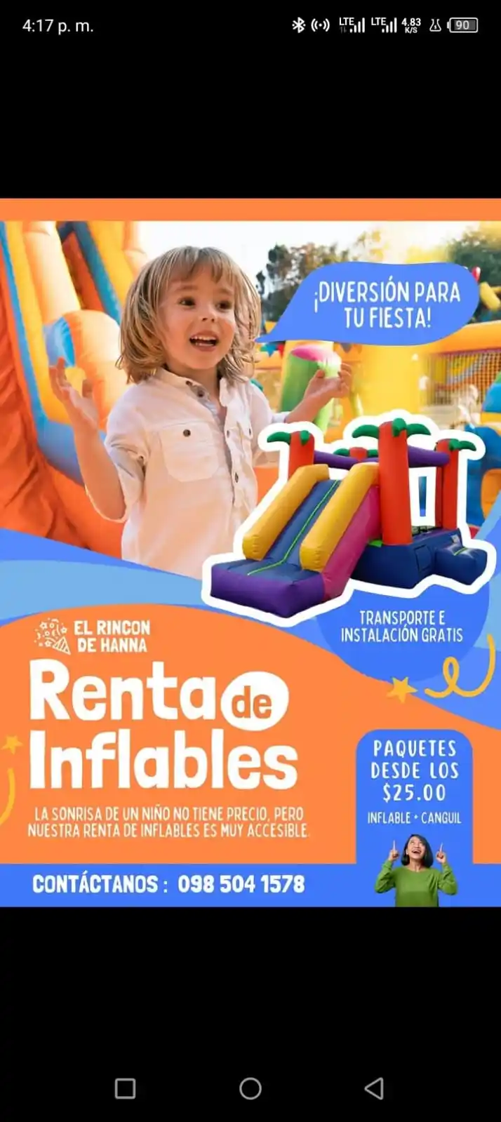 Image from La Primicia De Manta: 🅿️¡🎉🎈 *La fiesta perfecta comienza en El Rincón de Hanna!* 🎈🎉 Haz...