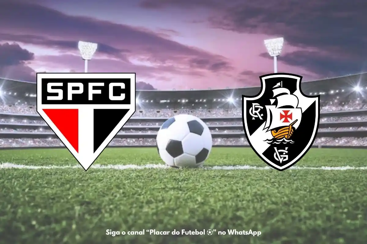 Image from Placar do Futebol ⚽: ⚽ São Paulo x Vasco 🏆 Brasileirão 🎲 12ª rodada ⏰ 21h30 🏟️ Estádio M...