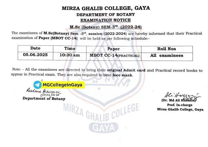 Mirza Ghalib College Info post
