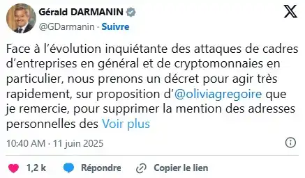 Image from ReussirCrypto: *🌊 VAGUE DE VIOLENCE 😡 EN FRANCE 🇫🇷 : UN PROJET 📜 DE LOI POUR PRO...