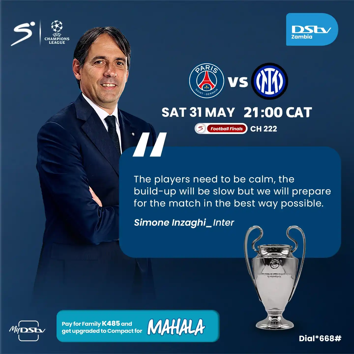 Image from DStv Zambia: Who's your money on this weekend, PSG or Inter Milan? ๐๐ก๐ ๐๐๐
๐...
