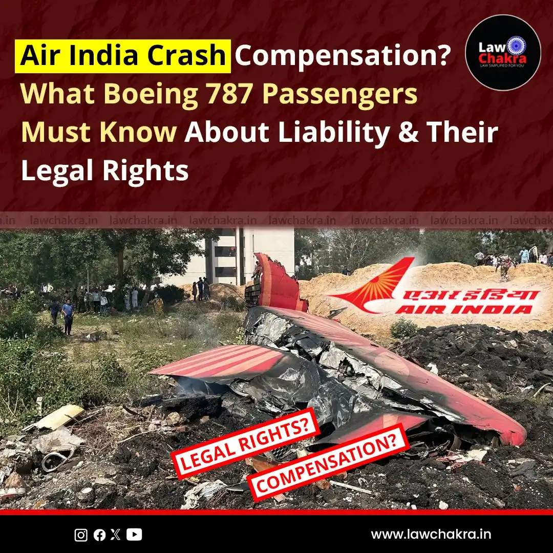 Image from LawChakra: Air India’s Dreamliner crashed near Ahmedabad minutes after takeoff, k...