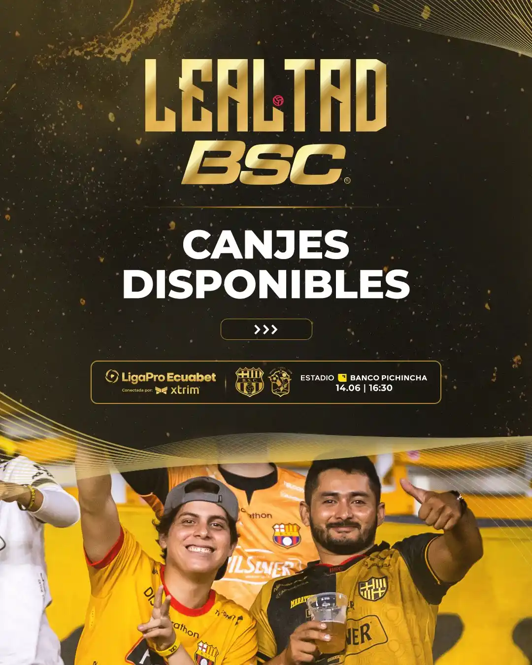 Image from Barcelona Sporting Club: ¡Alienta al Ídolo en el Estadio Banco Pichincha! 🏟️💛 Canjea tus ben...