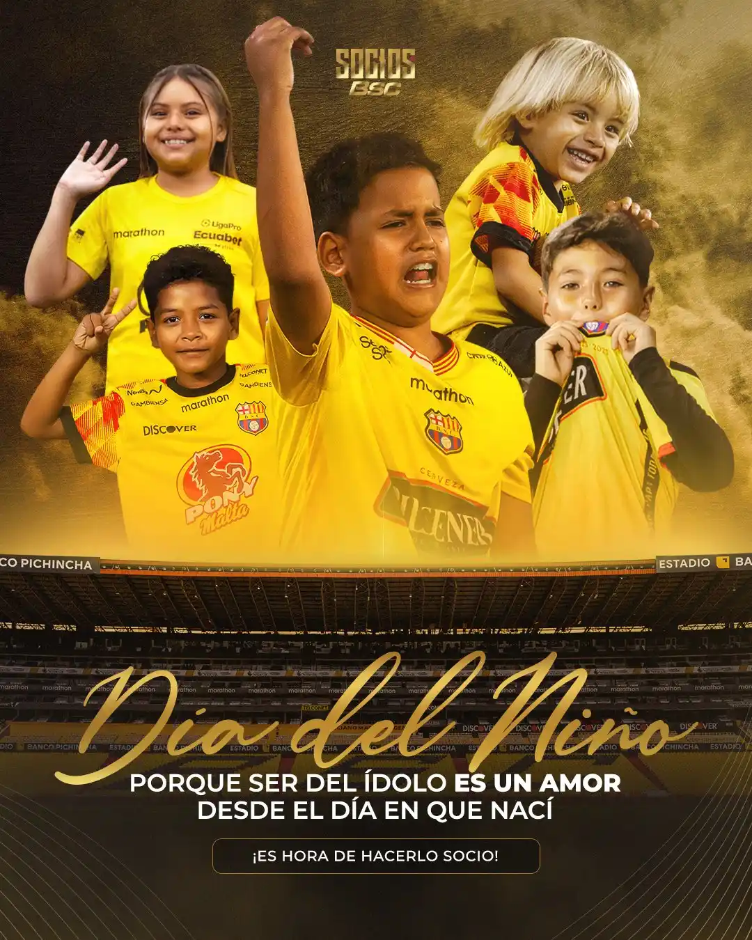 Image from Barcelona Sporting Club: Desde que nacen… ya sienten el verdadero amor 💛 Porque ser del Ídolo ...