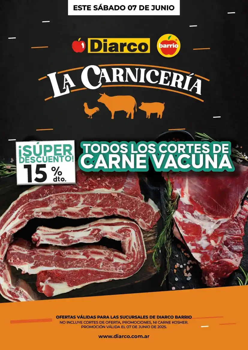 Image from Diarco Barrio: ¡El próximo corte viene con descuento! 🥩🔥 Aprovechá un *15% OFF en c...