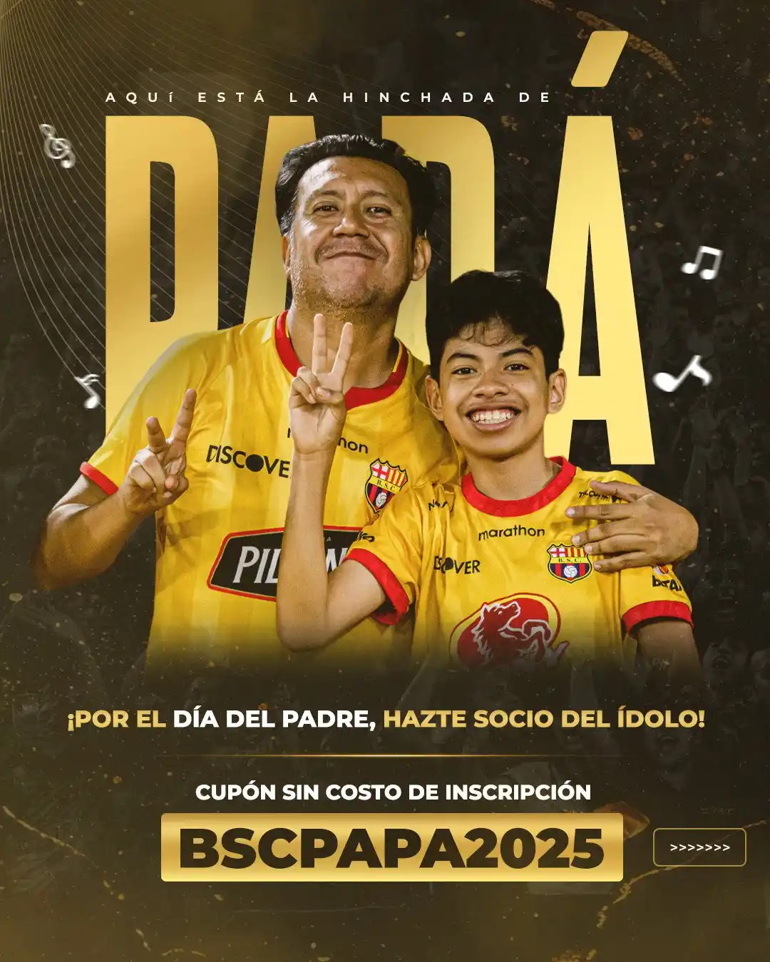 Image from Barcelona Sporting Club: Él te enseñó a caminar… tú le enseñas a alentar. En este <a class="t...