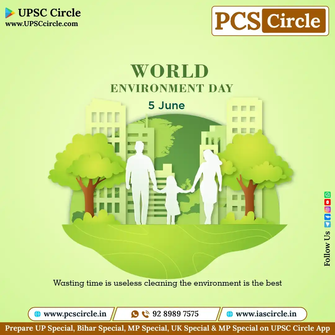 Image from PCS Circle ✅ • UPPCS RO ARO • BPSC • MPPSC • RAS REET • UKPCS • MPSC • GPSC: 🌱🌍 Environment isn’t a chapter, it’s our future. Read, revise, and r...
