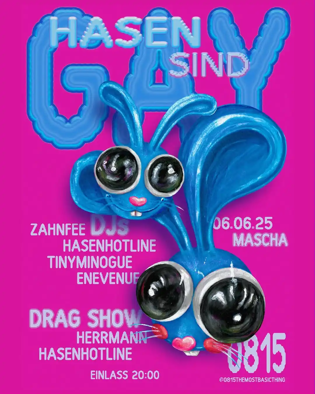 Image from Queer in Thüringen: Es ist soweit am 06.06 steigt im Mascha (Weimar) die 0815 - Hasen sind...