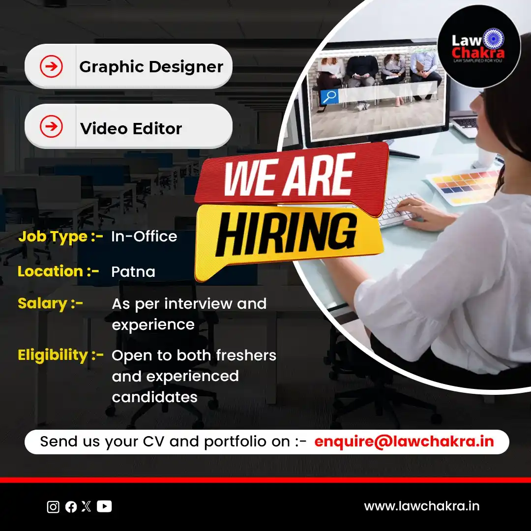 Image from LawChakra: 🎥💻 Exciting opportunity alert! Are you a creative guru in video edit...