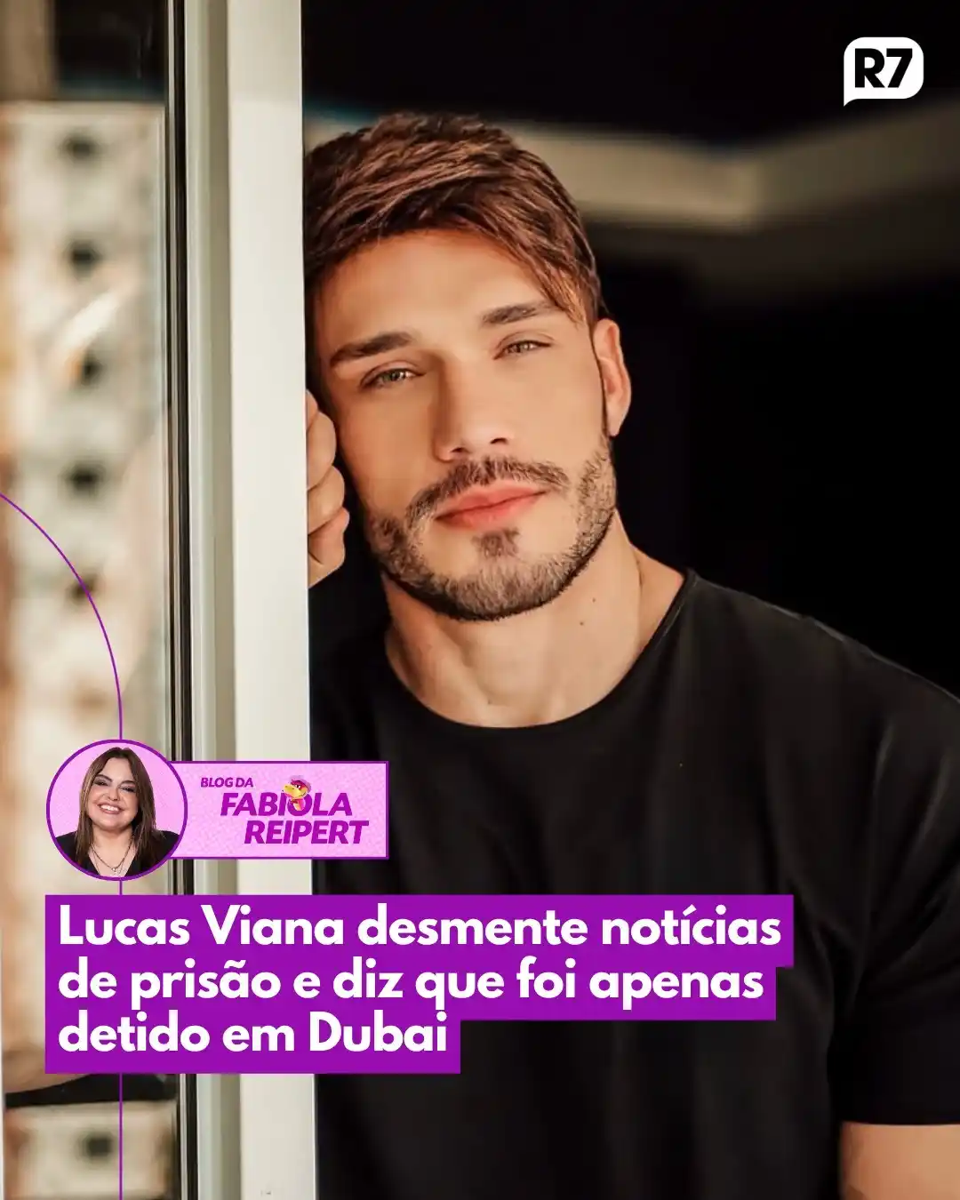 Image from R7 Entretenimento : *FABÍOLA REIPERT* | " *Lucas Viana*, campeão de A Fazenda 11, se manif...