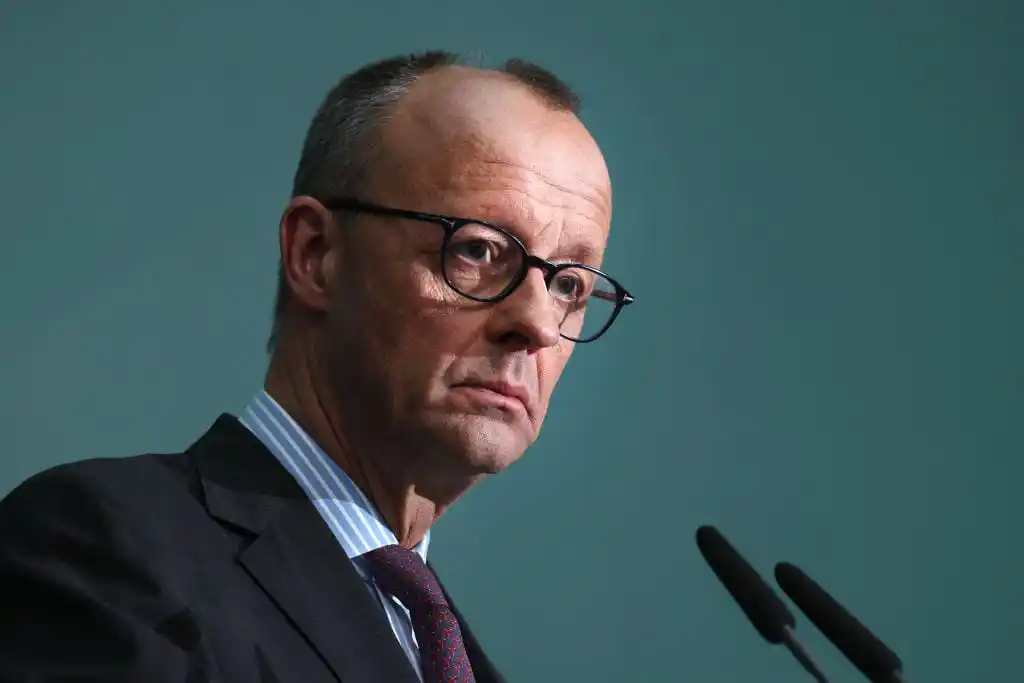 Image from Quds News Network: German Chancellor Friedrich Merz says Netanyahu informed him about Isr...
