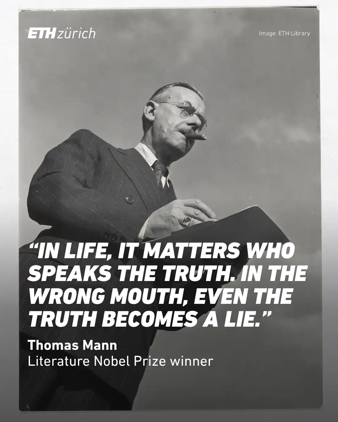 Image from ETH Zürich: Happy birthday, Thomas Mann! The Nobel Prize laureate for Literature ...