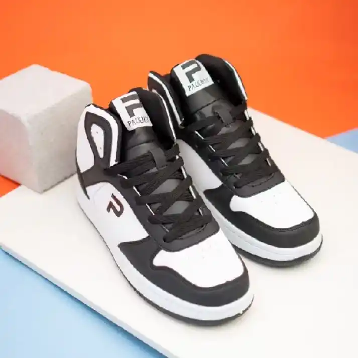 Image from Galeri Sepatu: PAULMAY - Sepatu Sneakers Pria Lisbon High - White Black https://s.sh...