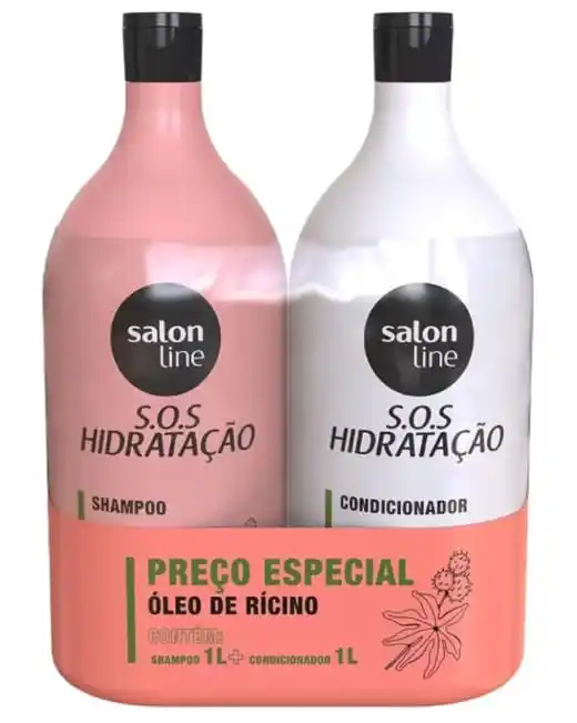 Image from Ofertas Do Dia: 🔥Salon Line, Kit Shampoo e Condicionador, SOS Hidratação, Óleo de Ríc...