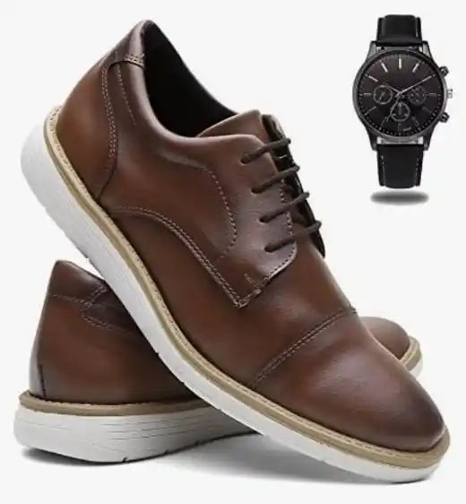 Image from Ofertas Do Dia: 🔥Sapato Social Masculino Casual Oxford Estilo + Relógio 💵R$129,90 ...
