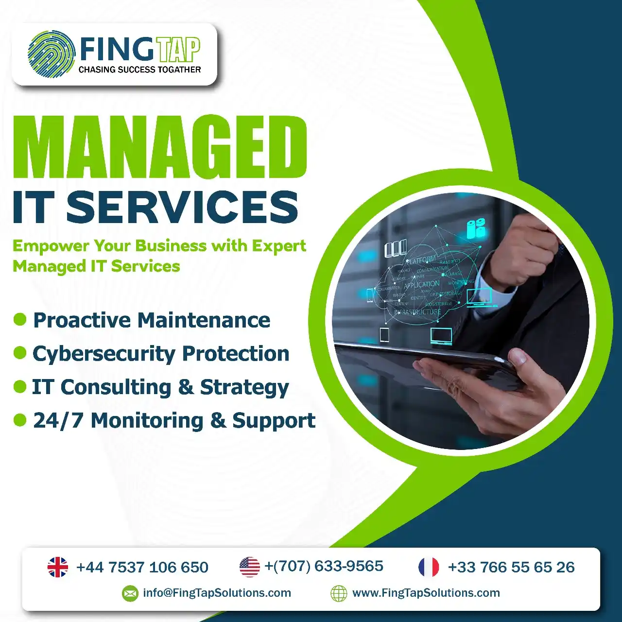 Image from FingTap 🇪🇺 Channel: *Simplify & Secure Your IT with Managed IT Services!* Let FingTap han...