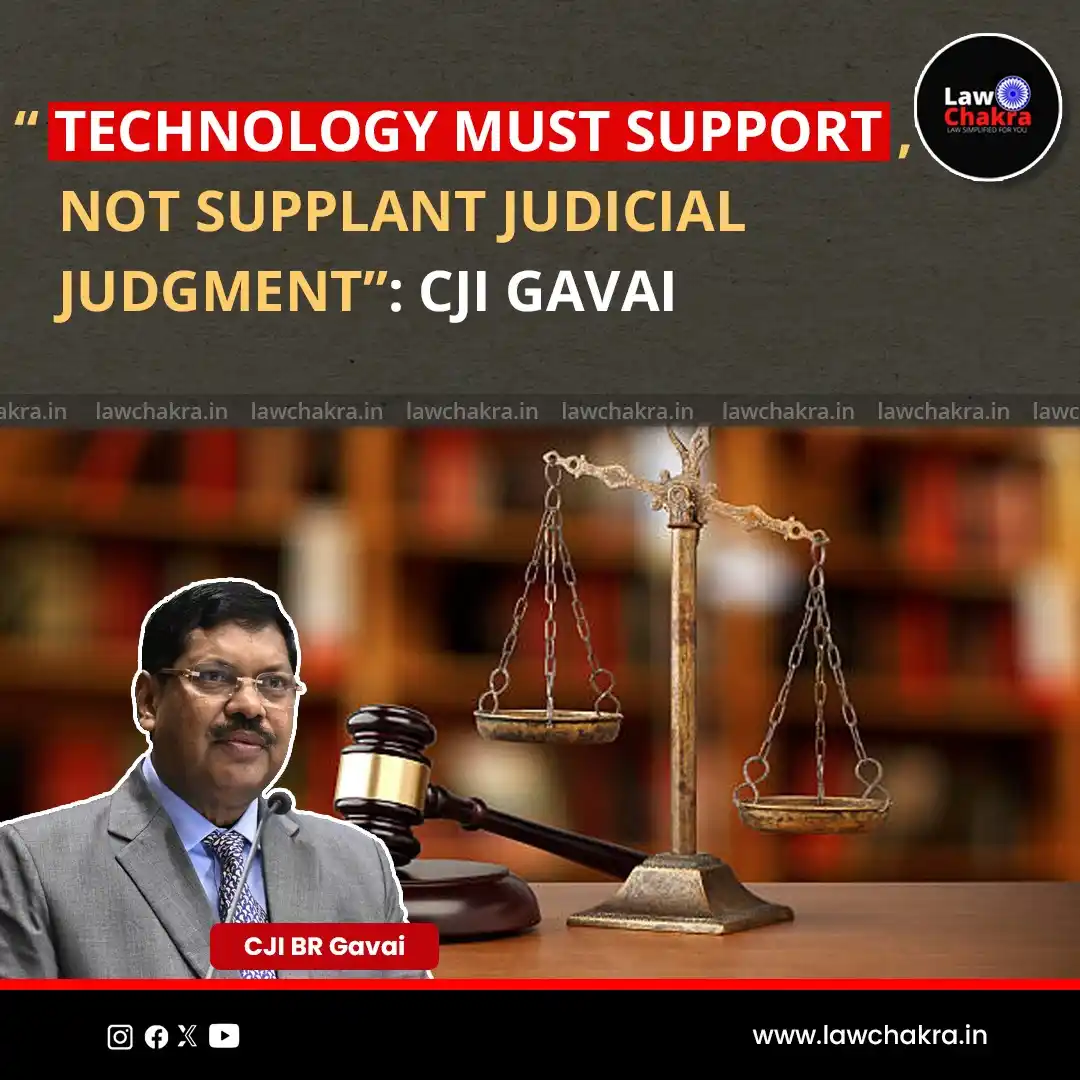 Image from LawChakra: Speaking at the international symposium CJI Gavai asserted that while ...