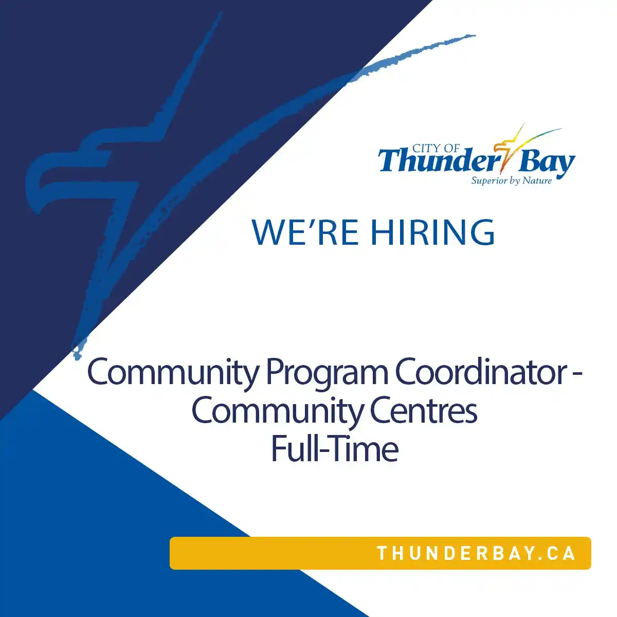 City of Thunder Bay Municipal Jobs post