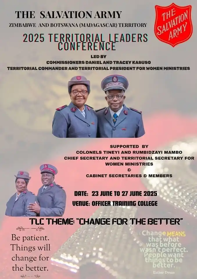 Image from The Salvation Army - Zimbabwe and Botswana Territory (Official): UPCOMING EVENTS <a class="text-blue-500 hover:underline cursor-poin...