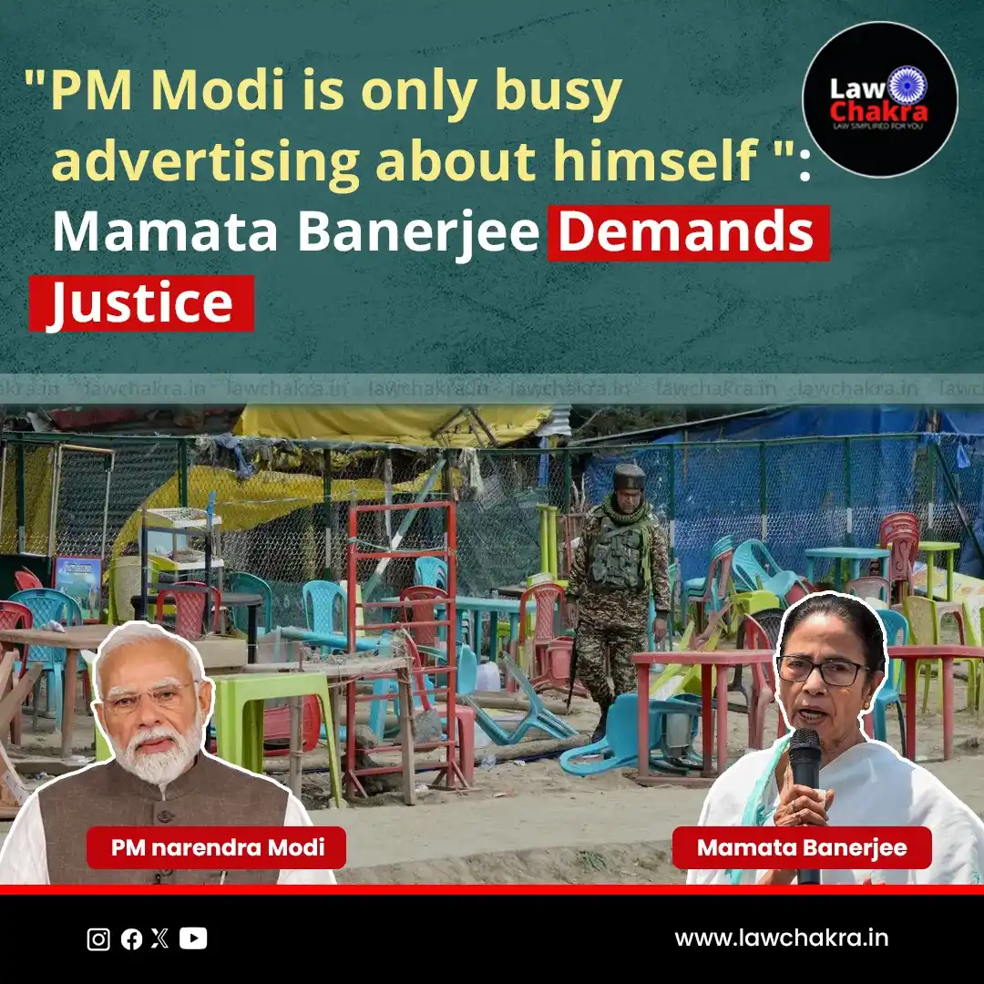 Image from LawChakra: West Bengal CM Mamata Banerjee also accused the BJP of using the sacri...