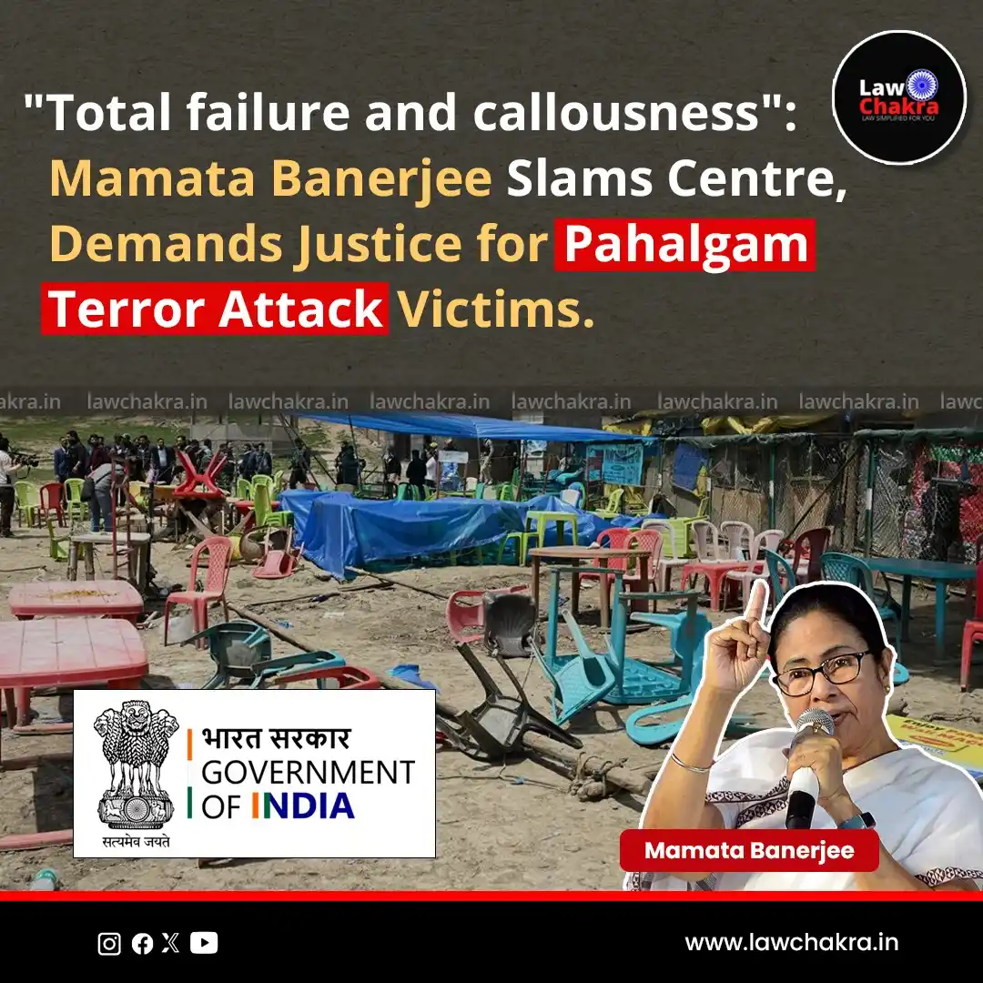 Image from LawChakra: West Bengal CM Mamata Banerjee criticised the Centre over security lap...