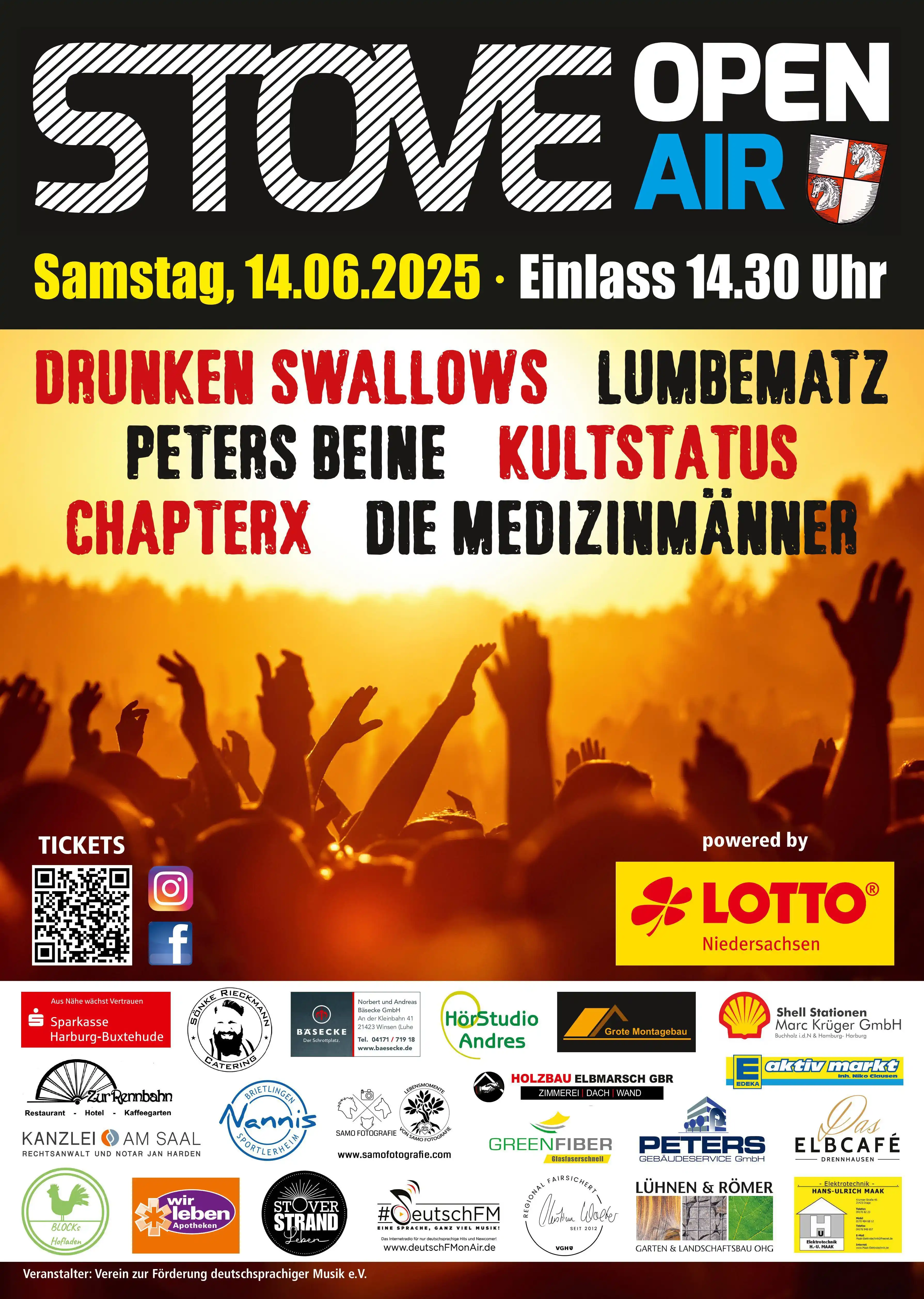 Image from Drunken Swallows: Wir sehen uns am 14.06. beim Stove Open Air! Als Headliner geben wir a...