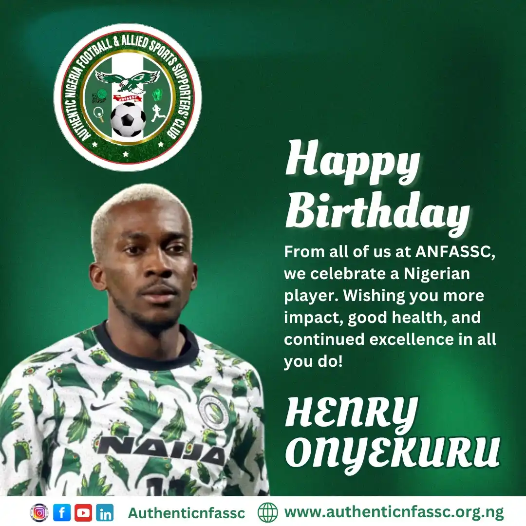 Image from Authentic Nigeria Football and Allied Sports Supporters Club.: A proud Nigerian talent who has worn the green and white of the Super ...