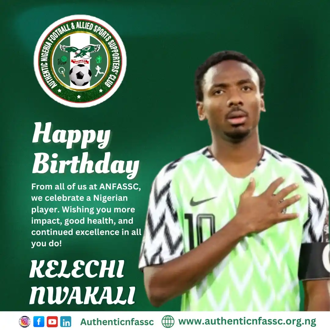 Image from Authentic Nigeria Football and Allied Sports Supporters Club.: A true product of Nigerian football excellence. Kelechi Nwakali rose t...