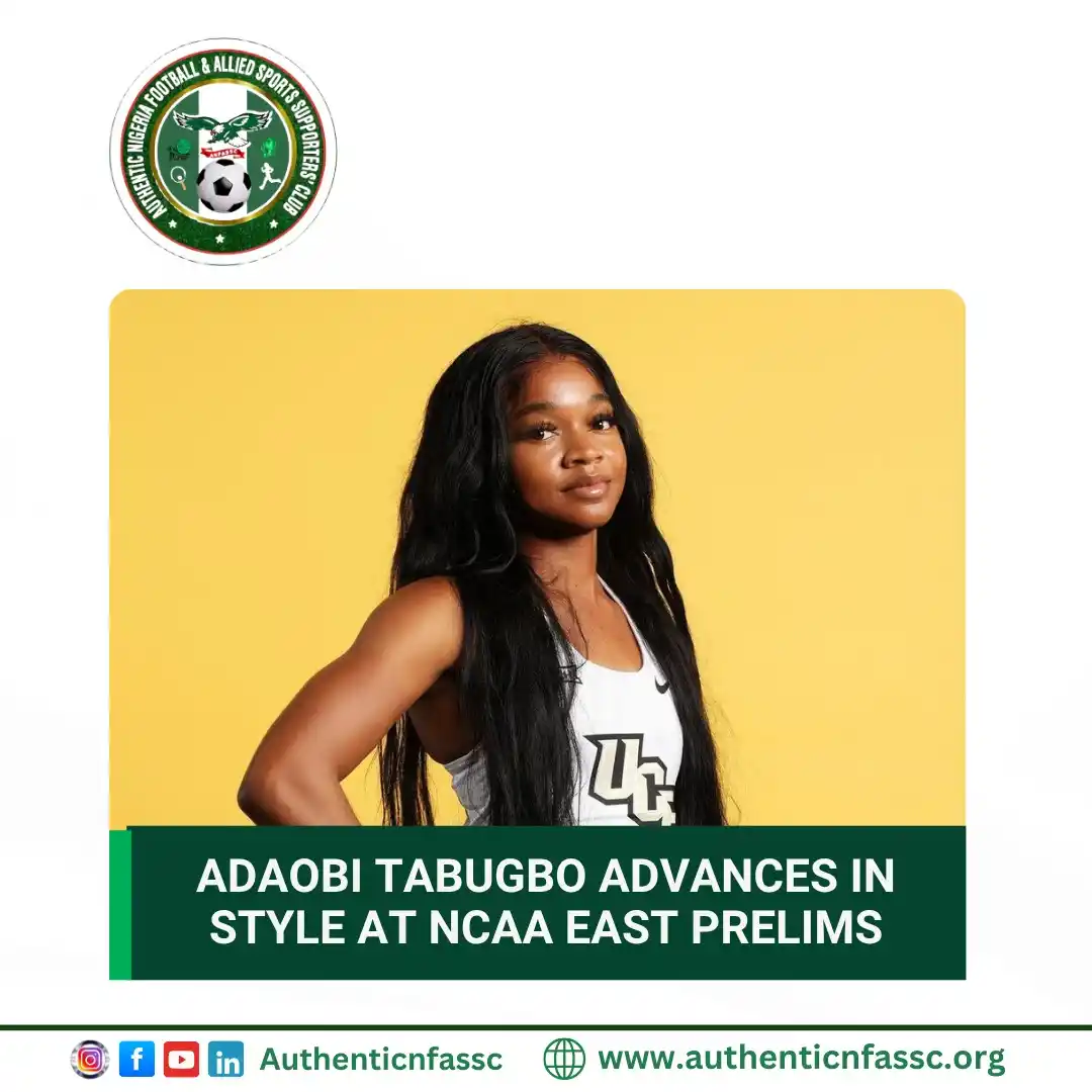 Image from Authentic Nigeria Football and Allied Sports Supporters Club.: Adaobi Tabugbo delivered a composed and commanding performance at the ...