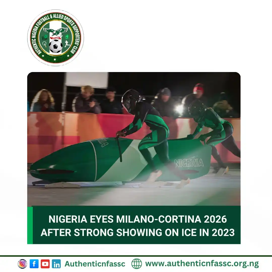 Image from Authentic Nigeria Football and Allied Sports Supporters Club.: As the world counts down to the Milano-Cortina 2026 Winter Olympics, N...