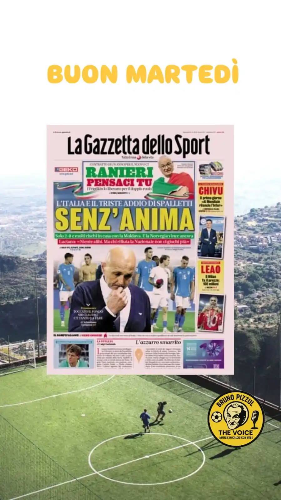 Image from brunopizzulthevoice: Buongiorno Buon Martedì Ecco La Rassegna Stampa Brunopizzulthevoice...