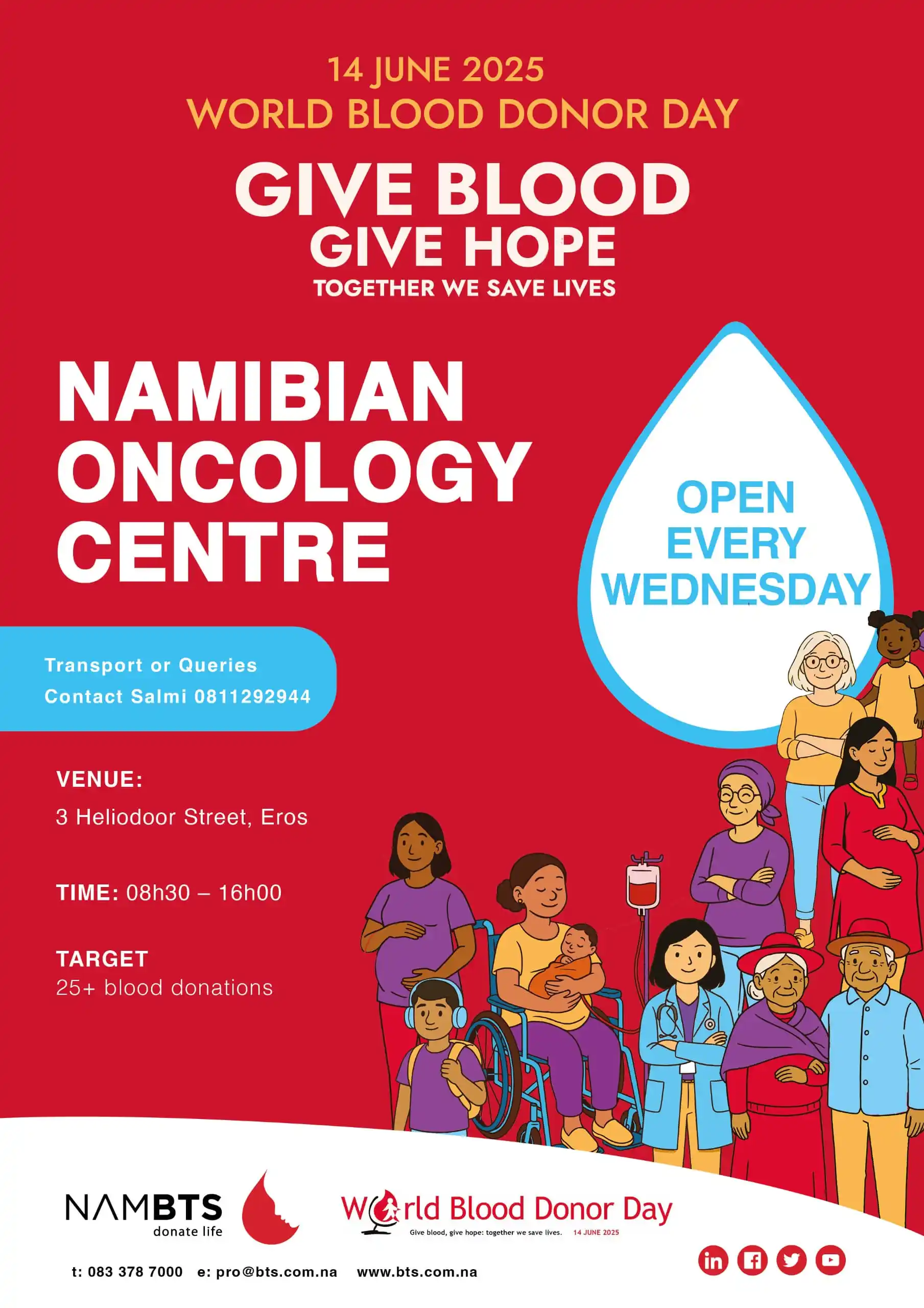 Image from NAMBTS - BLOOD TRANSFUSION SERVICES OF NAMIBIA: Cancer patients often require blood transfusions due to various reason...
