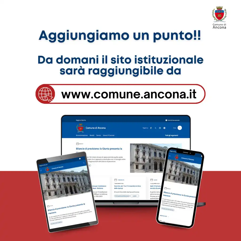 Image from Comune di Ancona: ๐Da domani sarร on line il ๐ง๐ฎ๐จ๐ฏ๐จ ๐ฌ๐ข๐ญ๐จ ๐๐๐ฅ ๐๐จ๐ฆ๐ฎ๐ง๐ ๐...