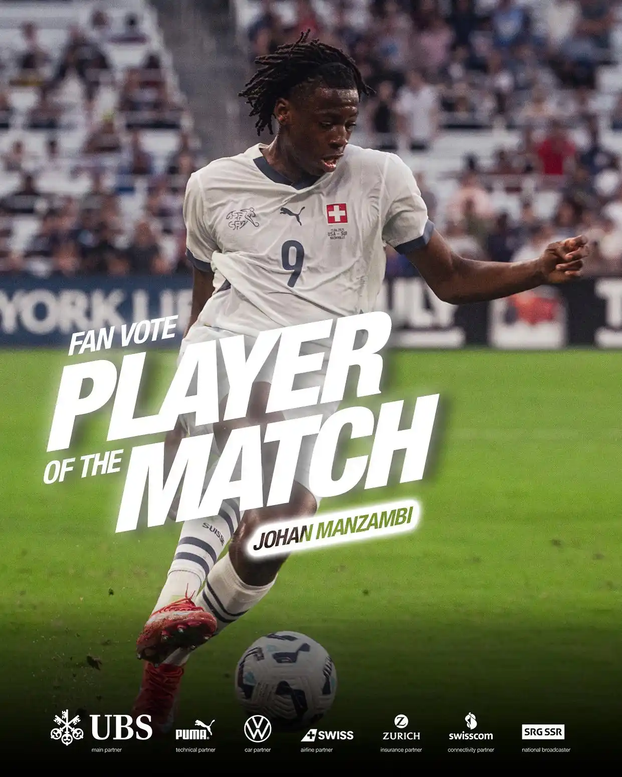 Image from Swiss National Teams: Erster Assist, erstes Tor und ein erstes Mal «POTM» - Bravo, Johan! 🙌...