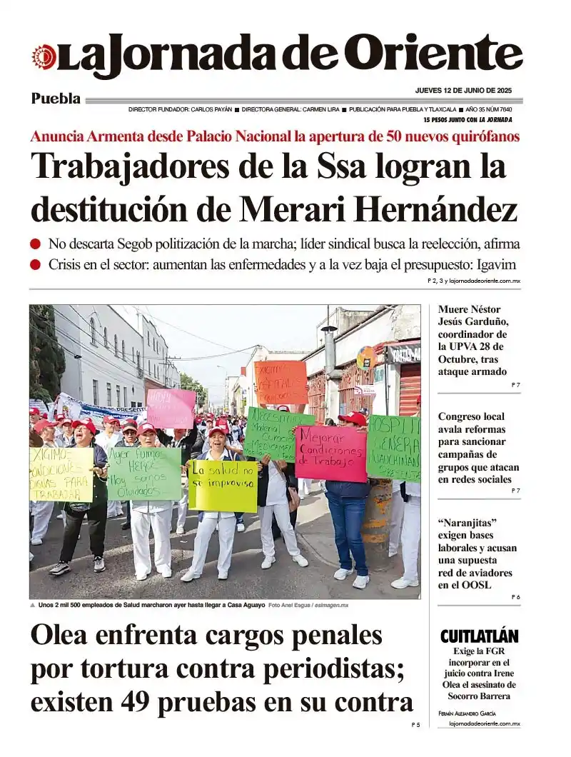 Image from La Jornada de Oriente: 🌄 Excelente jueves jornaleras y jornaleros 👥🤝 <a class="text-blue-...