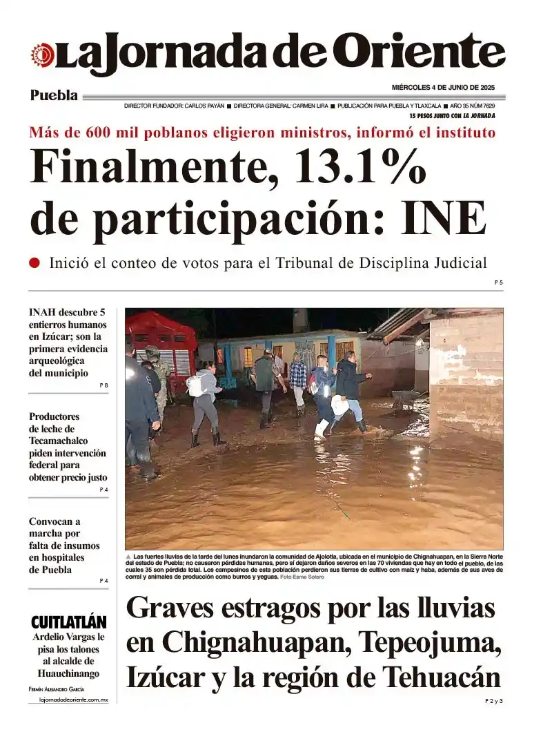 Image from La Jornada de Oriente: 🌄 Excelente miércoles jornaleras y jornaleros 🗳️📊 <a class="text-b...