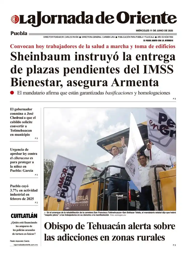 Image from La Jornada de Oriente: 🌄 Excelente miércoles jornaleras y jornaleros 👥☑️ <a class="text-bl...