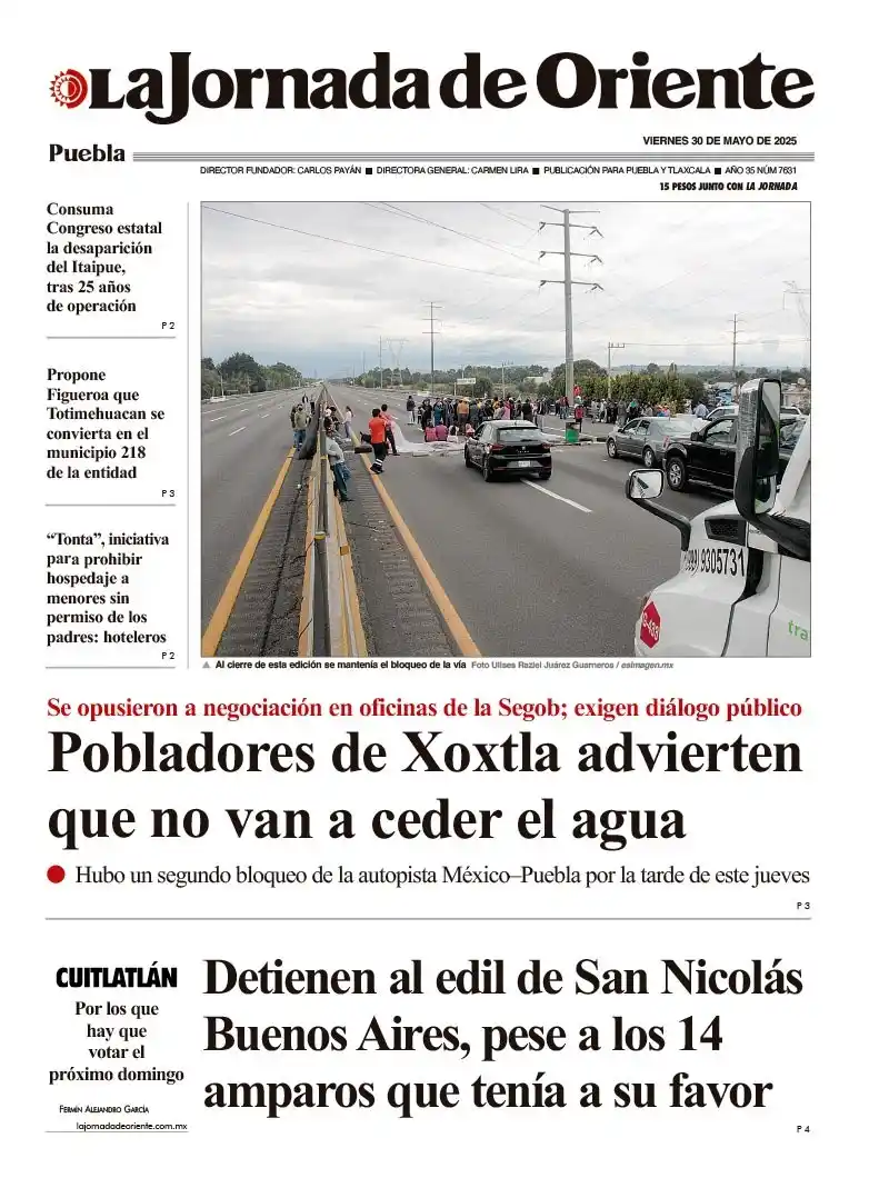 Image from La Jornada de Oriente: 🌄 Excelente viernes jornaleras y jornaleros 🙅♂️💧 <a class="text-b...