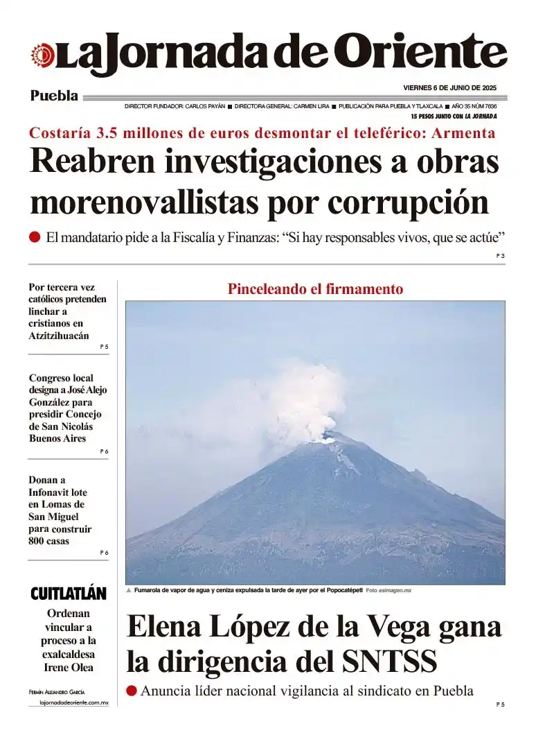 Image from La Jornada de Oriente: 🌄 Excelente viernes jornaleras y jornaleros 🚠🚨 <a class="text-blue...