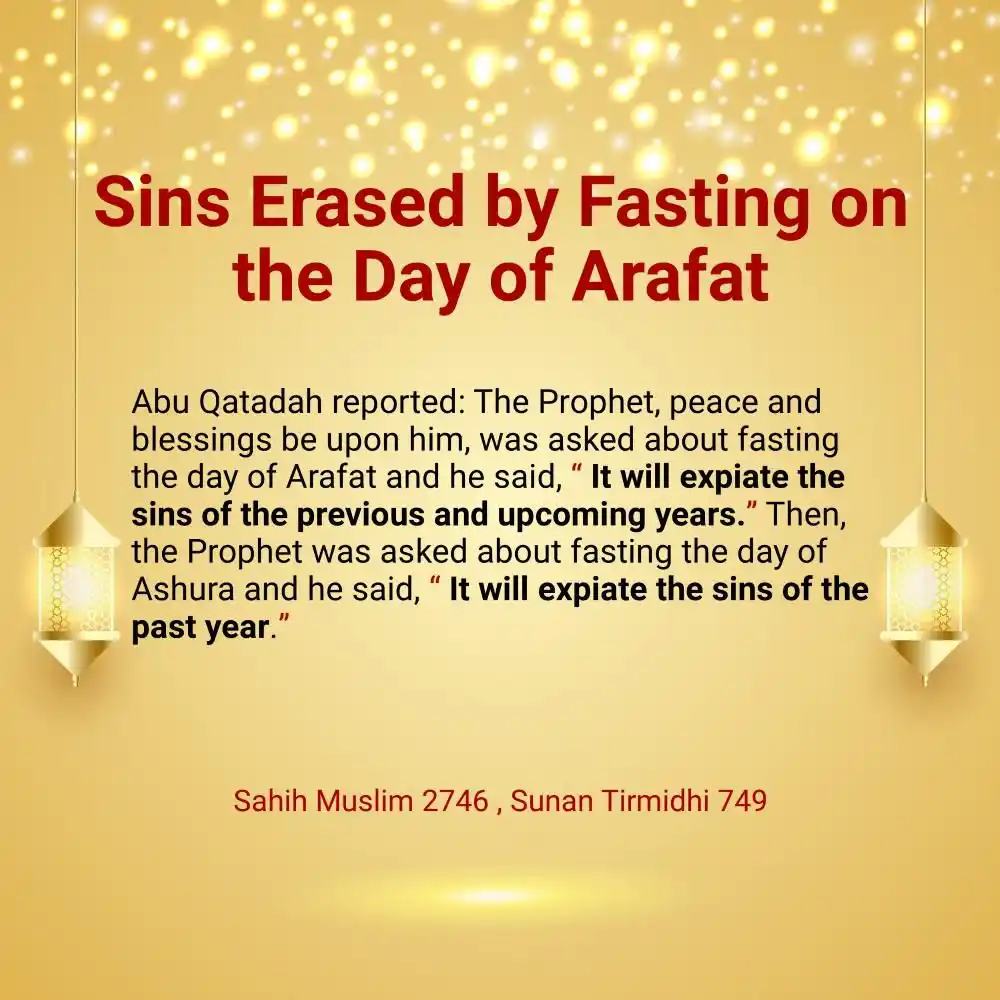 Image from Maidstone Islamic Centre: 🌙 Fast on the Day of Arafah – Tomorrow! 🌙 The Prophet ﷺ said: “Fasti...